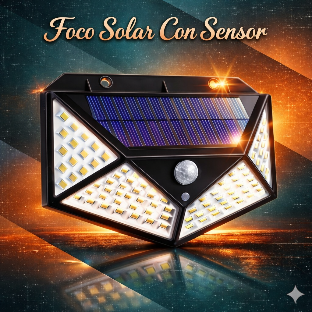 Foco Solar Premium Con Sensor Movimiento