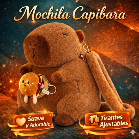 Mochila Peluche Felpa Kawaii Capibara